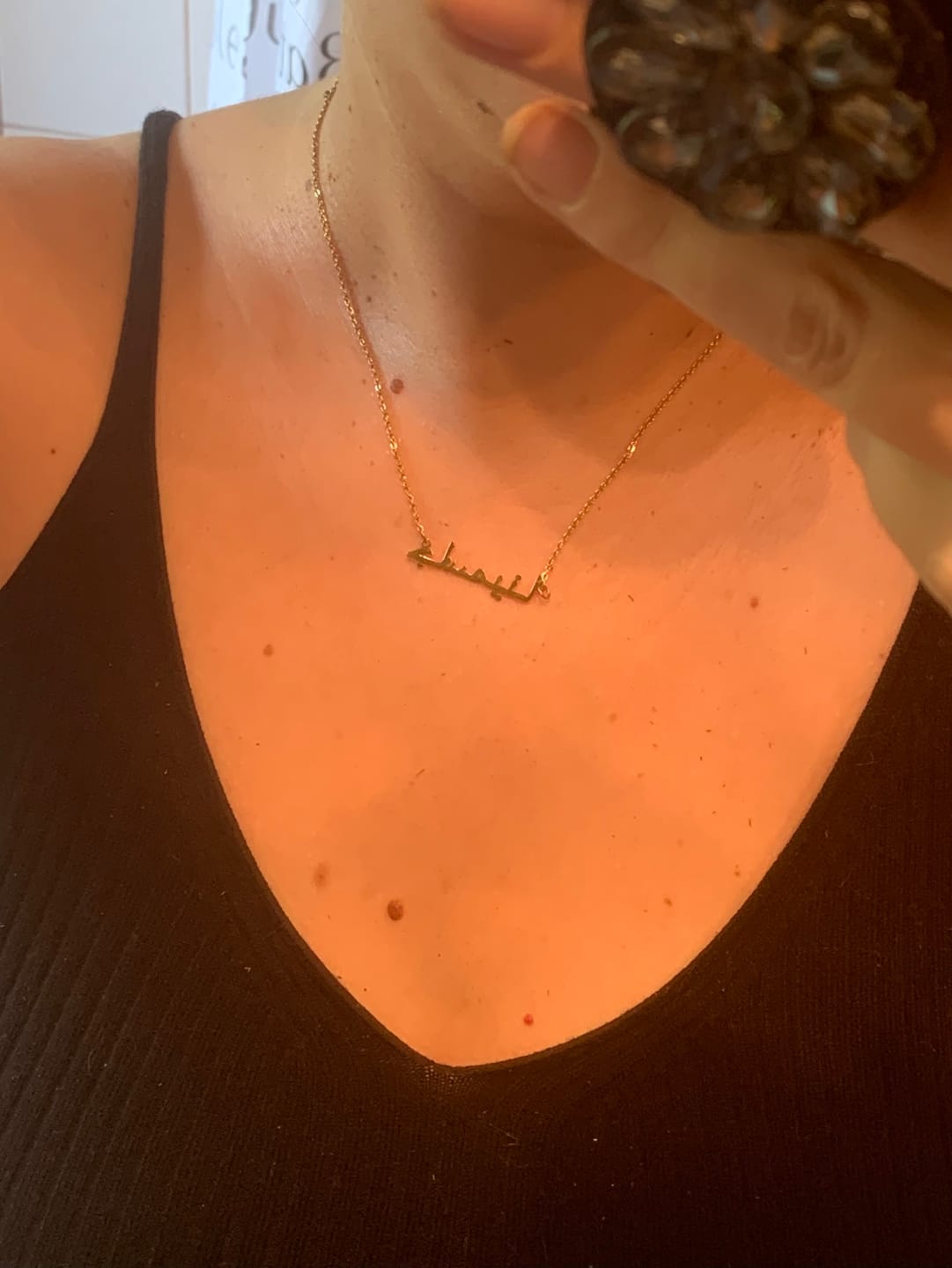 Customer photo review of Arabische Namenskette | 18K vergoldet