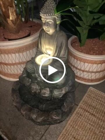 Customer video review of Gratitude Buddha Indoor & Outdoor Water Feature