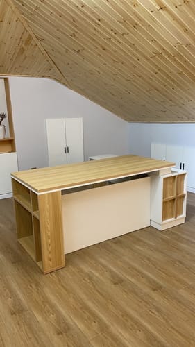 Customer photo review of Minimalist Modern Chinese-Style Executive Desk