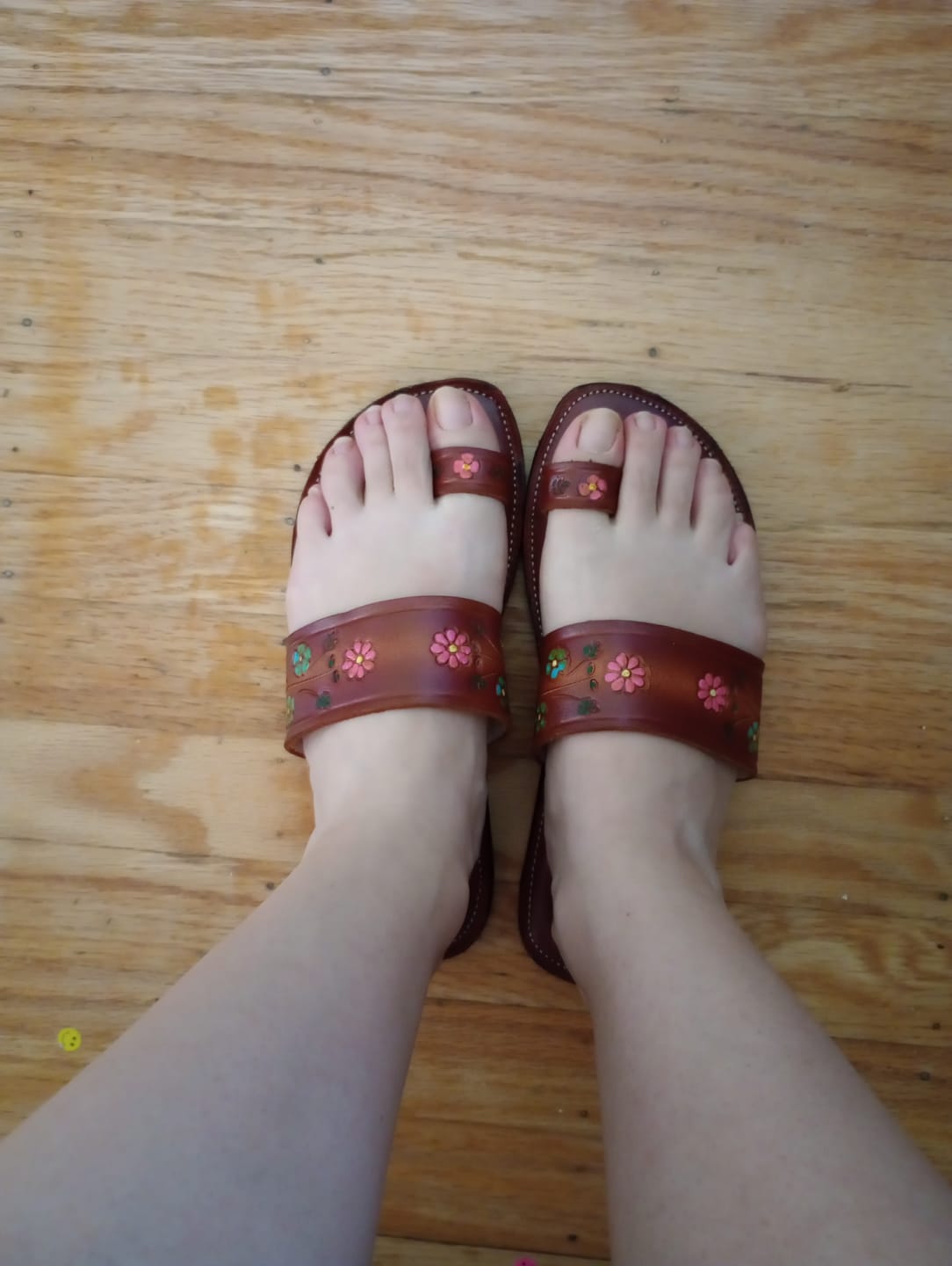 Customer photo review of Boho Flower Power Sandals