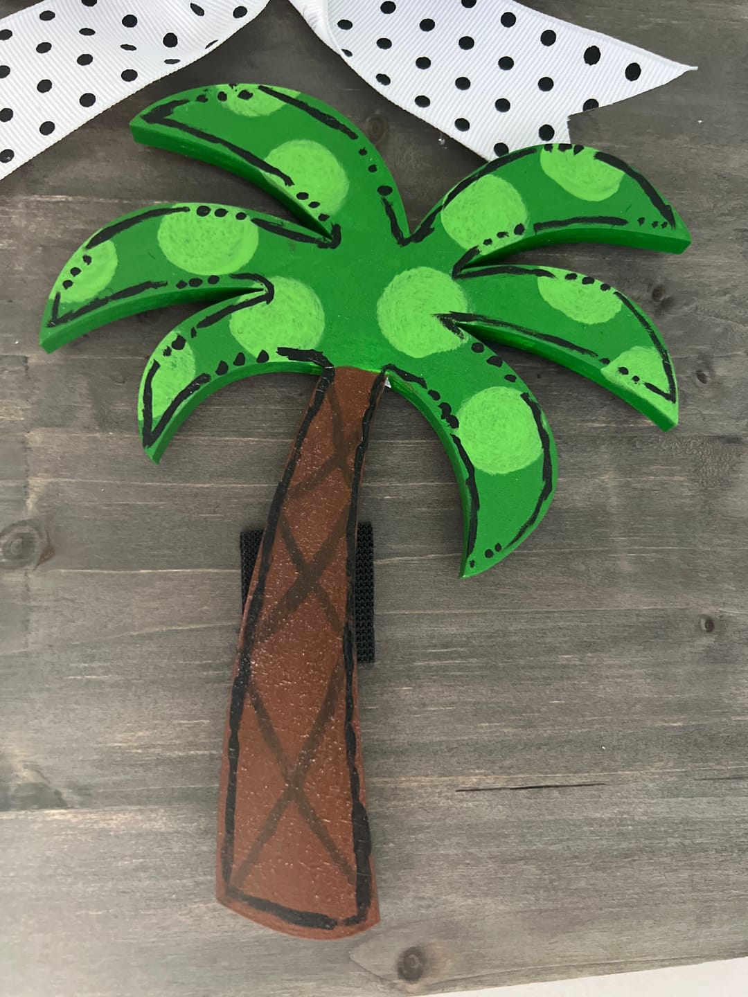 Customer photo review of Unfinished Wood Simple Palm Tree Silhouette | DIY Tropical Beach Craft Cutout | up to 36" DIY