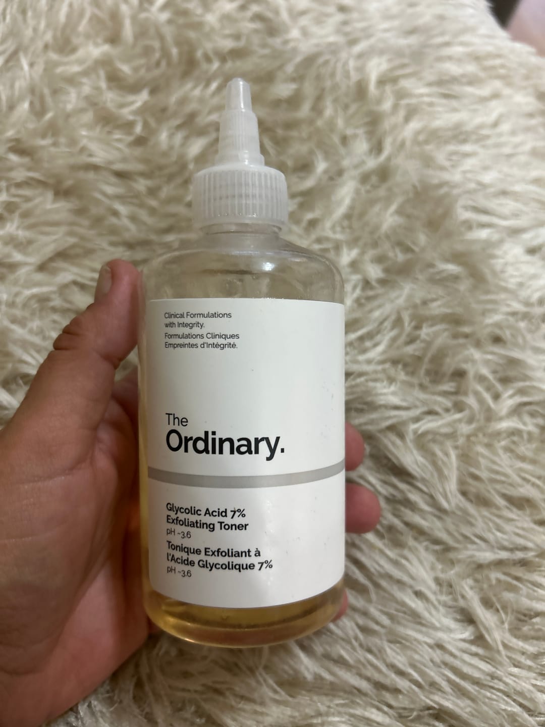 Customer photo review of The Ordinary Glycolic Acid 7% Toning Solution