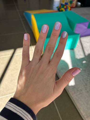 Customer photo review of Popsicle | Purple Blue Nail Polish Wraps