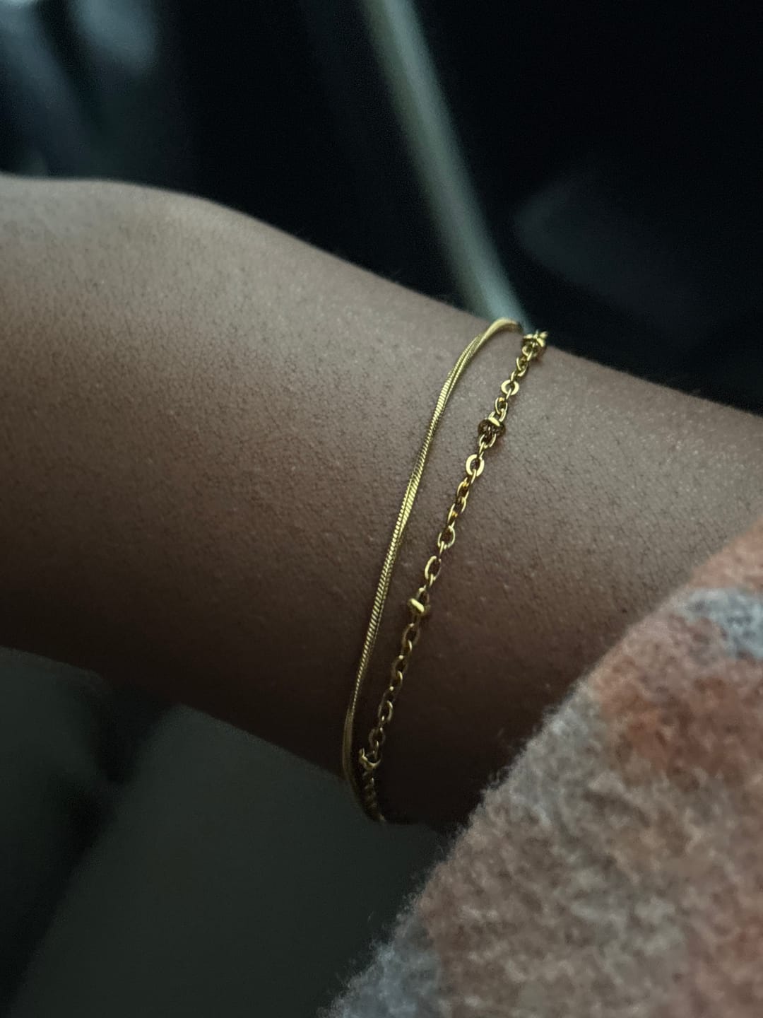 Customer photo review of Pia Gold Layered Bracelet