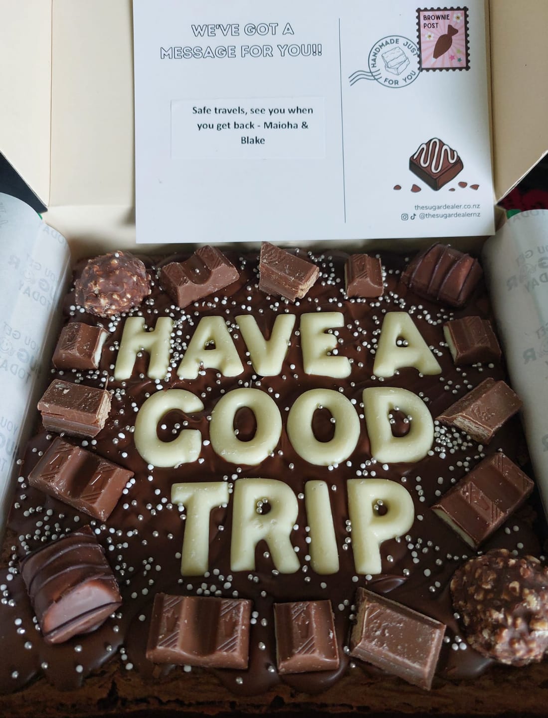 Customer photo review of Chocolate fiend custom brownie