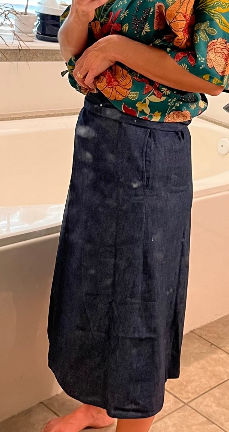 Customer photo review of NEW! Denim Wrap Skirt