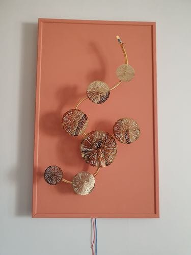 Customer photo review of Applique murale cuivre doré - Fleur de lotus