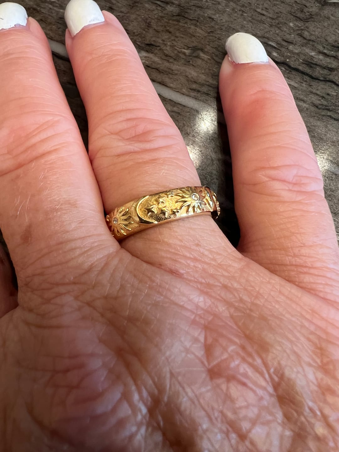 Customer photo review of Celestial Gold Ring