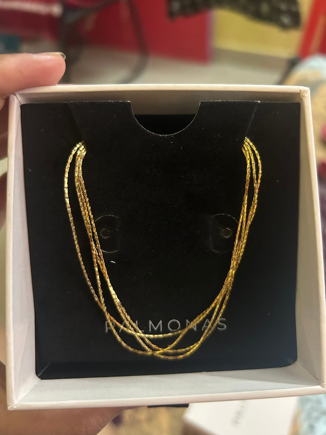 Customer photo review of Golden Layered Choker