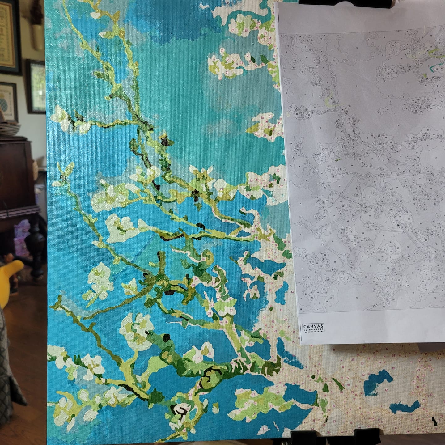 Customer photo review of Almond Blossom - Paint by Numbers