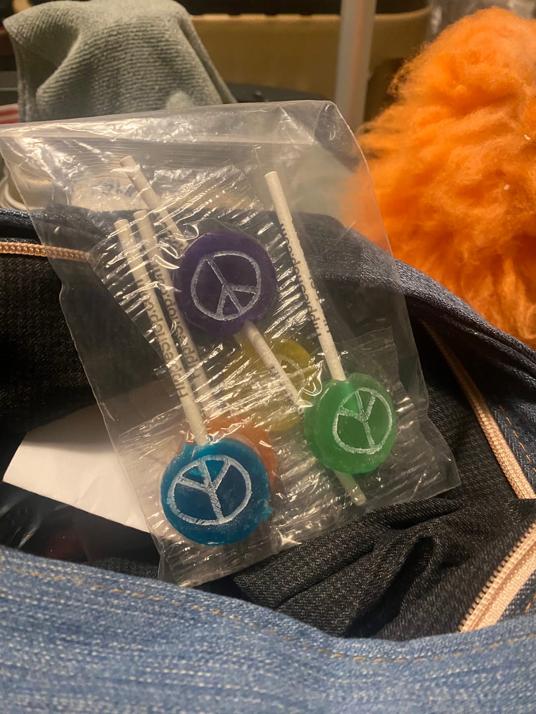 Customer photo review of Hippie Shop Peace Pop Lollipops