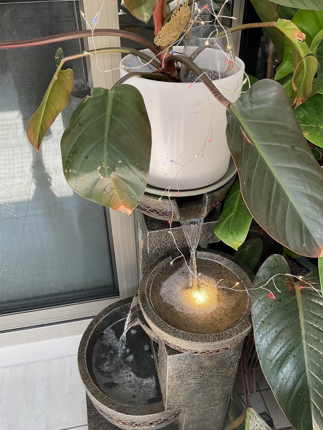 Customer photo review of Casana 4-Tier Cascading Bowls Fountain - 85cm