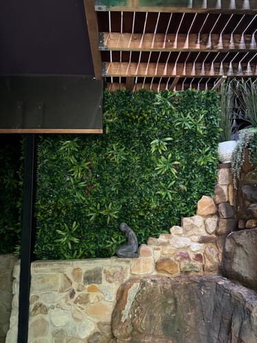 Customer photo review of Green Meadows Artificial Vertical Garden / Fake Green Wall 1m x 1m UV Resistant