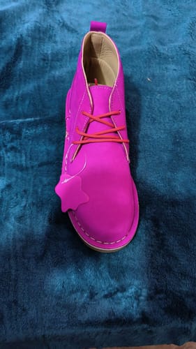 Customer photo review of Fuschia Pink Ladies Vellies