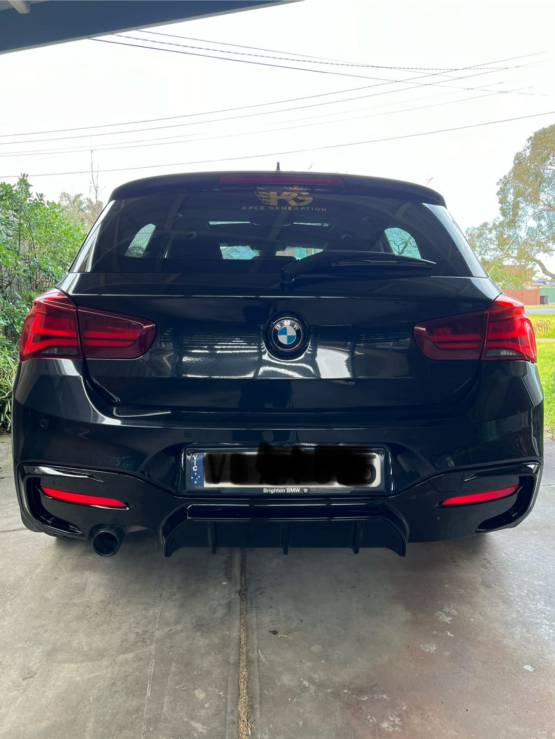 Customer photo review of ABS Glossy Black Rear Bumper Diffuser for BMW 1 Series【F20 125/120/118 M Sport】【2015-2019】LCI/LCI-2【left】