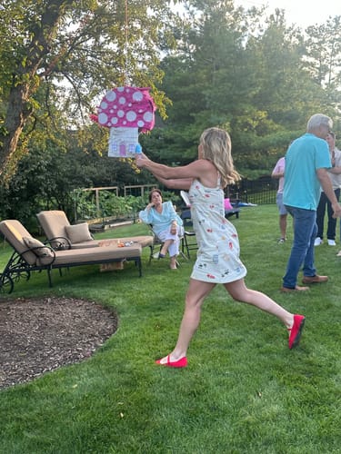 Customer photo review of Mushroom Pinata Hot Pink Mushroom Theme Party Supplies