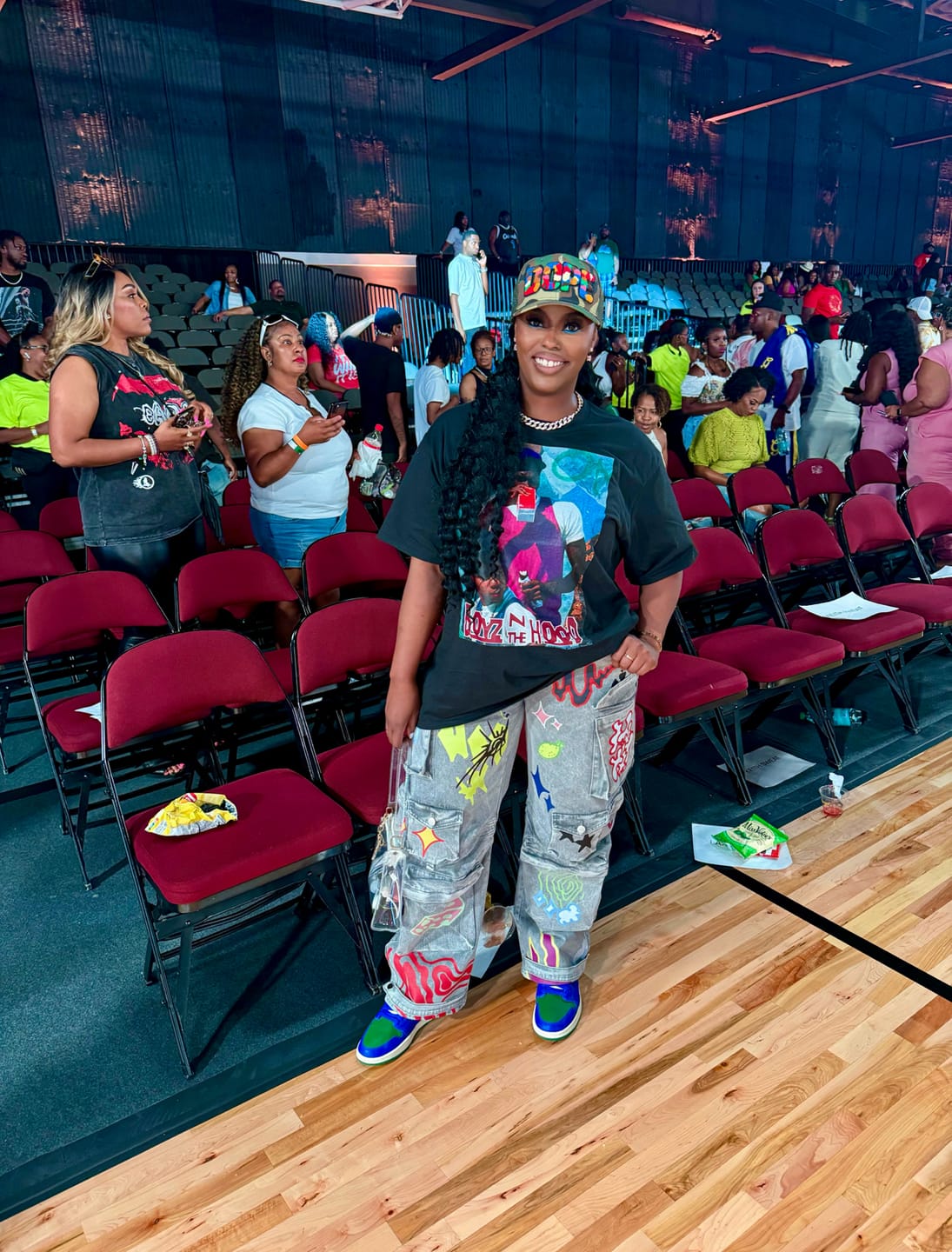 Customer photo review of Chenille Dope Camo Patched Hat