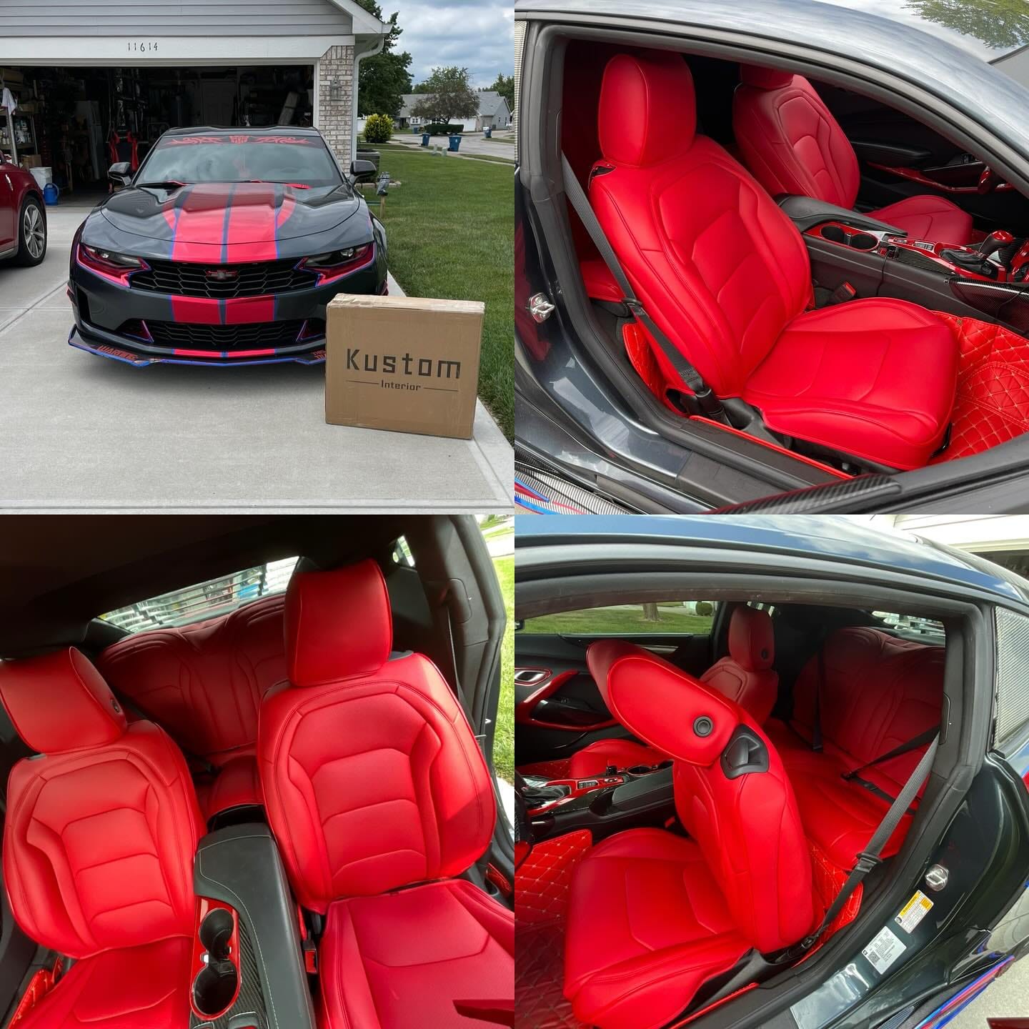 Customer photo review of 6th Gen Camaro Coupe Custom Leather Seat Covers