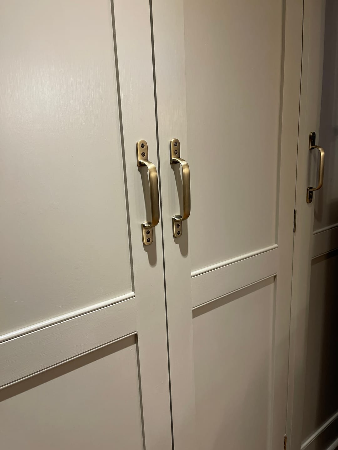 Customer photo review of Classic Aged Brushed Brass Cupboard Handles