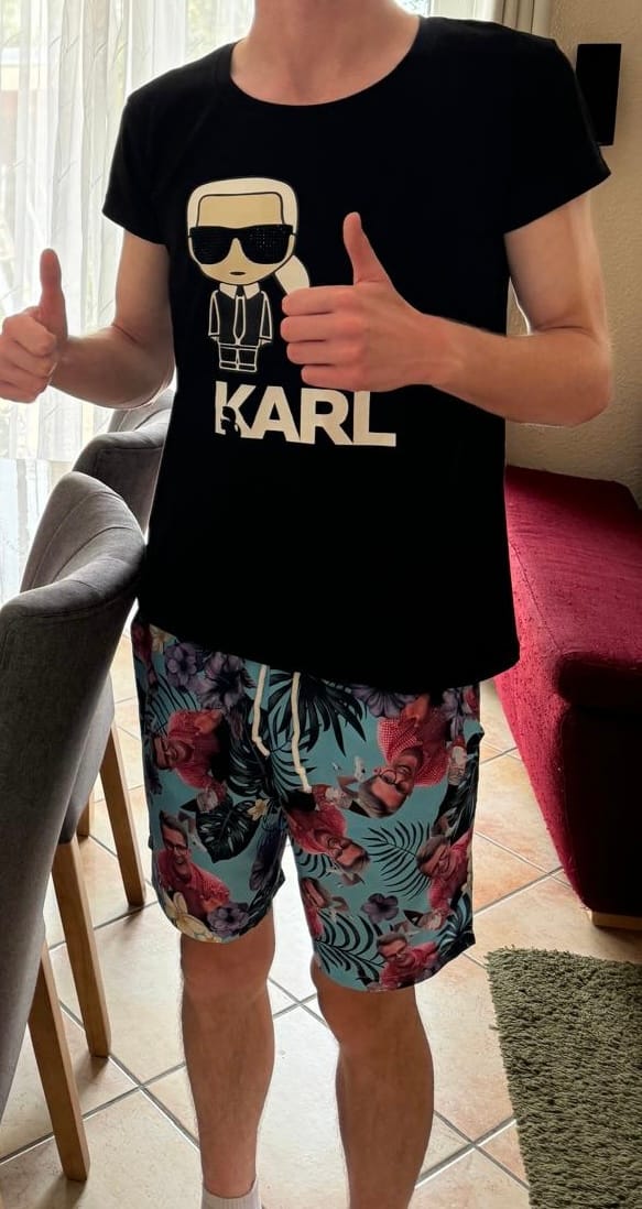 Customer photo review of Summer Vibes - Individuelle Badeshorts für den Sommer mit Foto