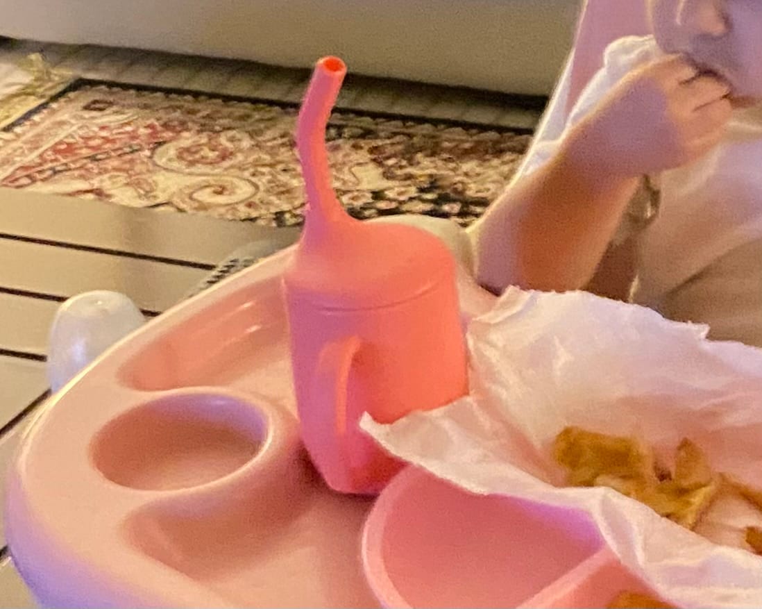 Customer photo review of Silicone Straw Cup with straw cleaner