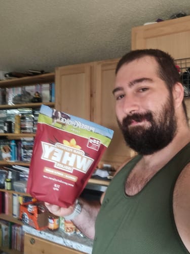 Customer photo review of Whey Protein Isolate with Organic Vanilla