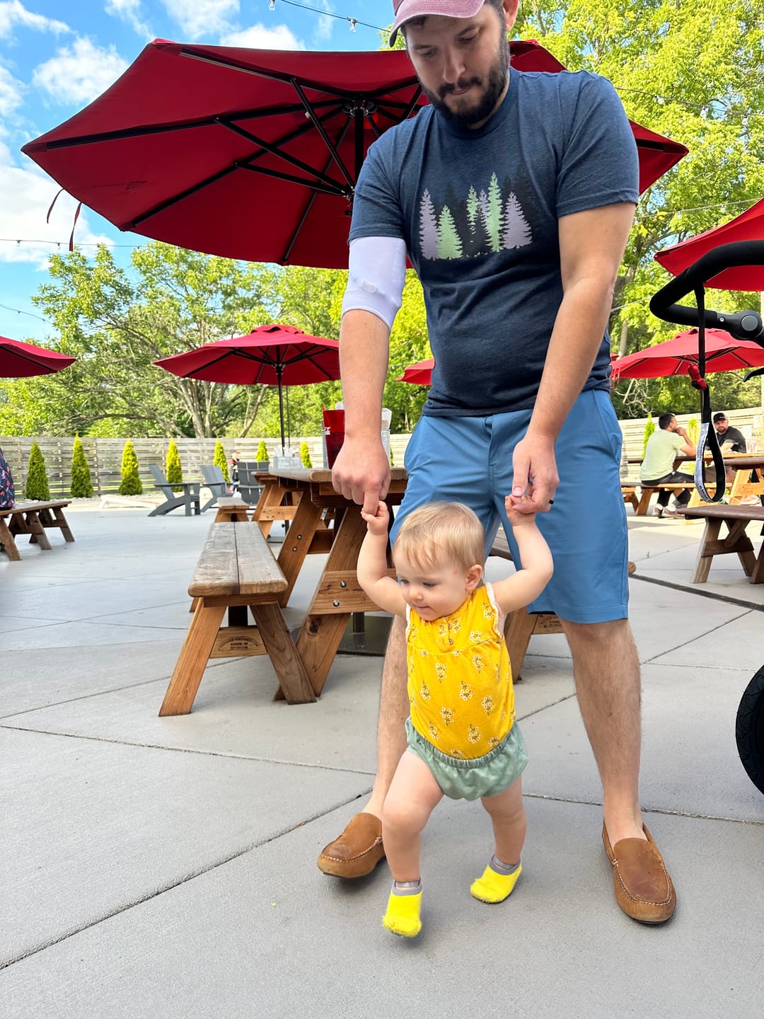 Customer photo review of Non-Slip Baby Socks | Big Adventures 6-Pack