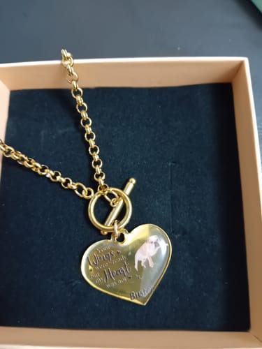 Customer photo review of Personalized Engraved Heart Bracelet I'm Always With You - Memorial Gift For Dog/Pet Lovers