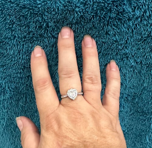 Customer photo review of Forever In My Heart Urn Ring