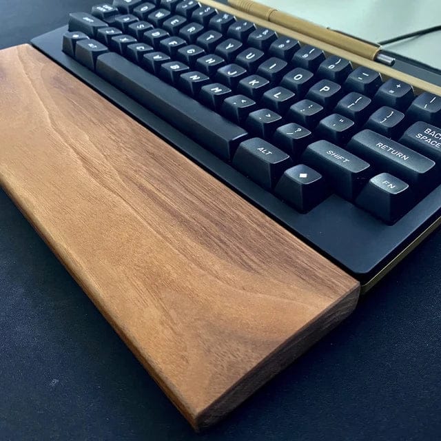 Customer photo review of American Black Walnut Keyboard Palm Rest