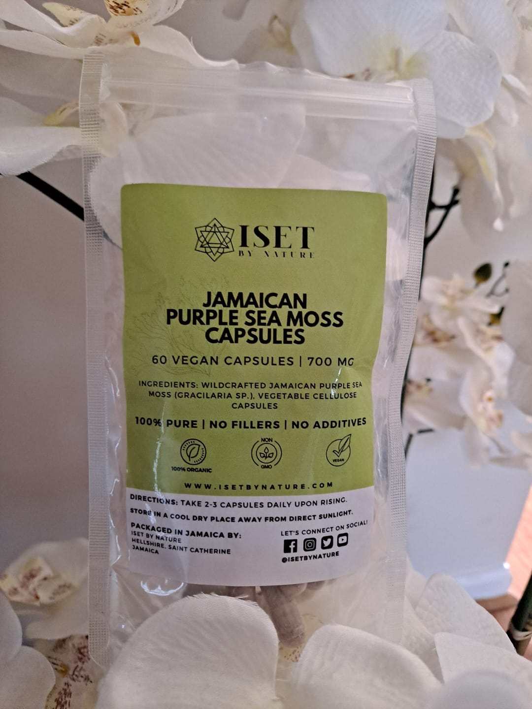 Customer photo review of Jamaican Purple Sea Moss Capsules | 700 mg | 100% Pure | No Fillers | 60 Vegan Capsules