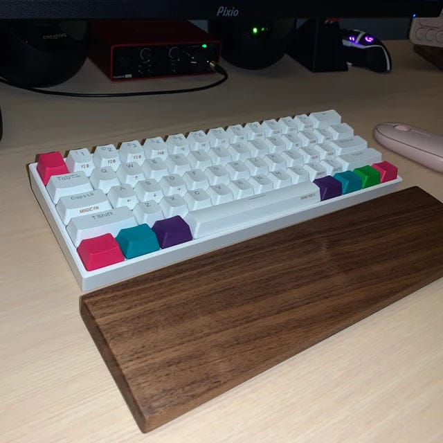 Customer photo review of American Black Walnut Keyboard Palm Rest