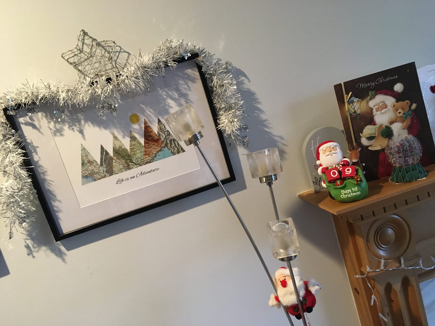 Customer photo review of Personalised Travel Map Mountain Print