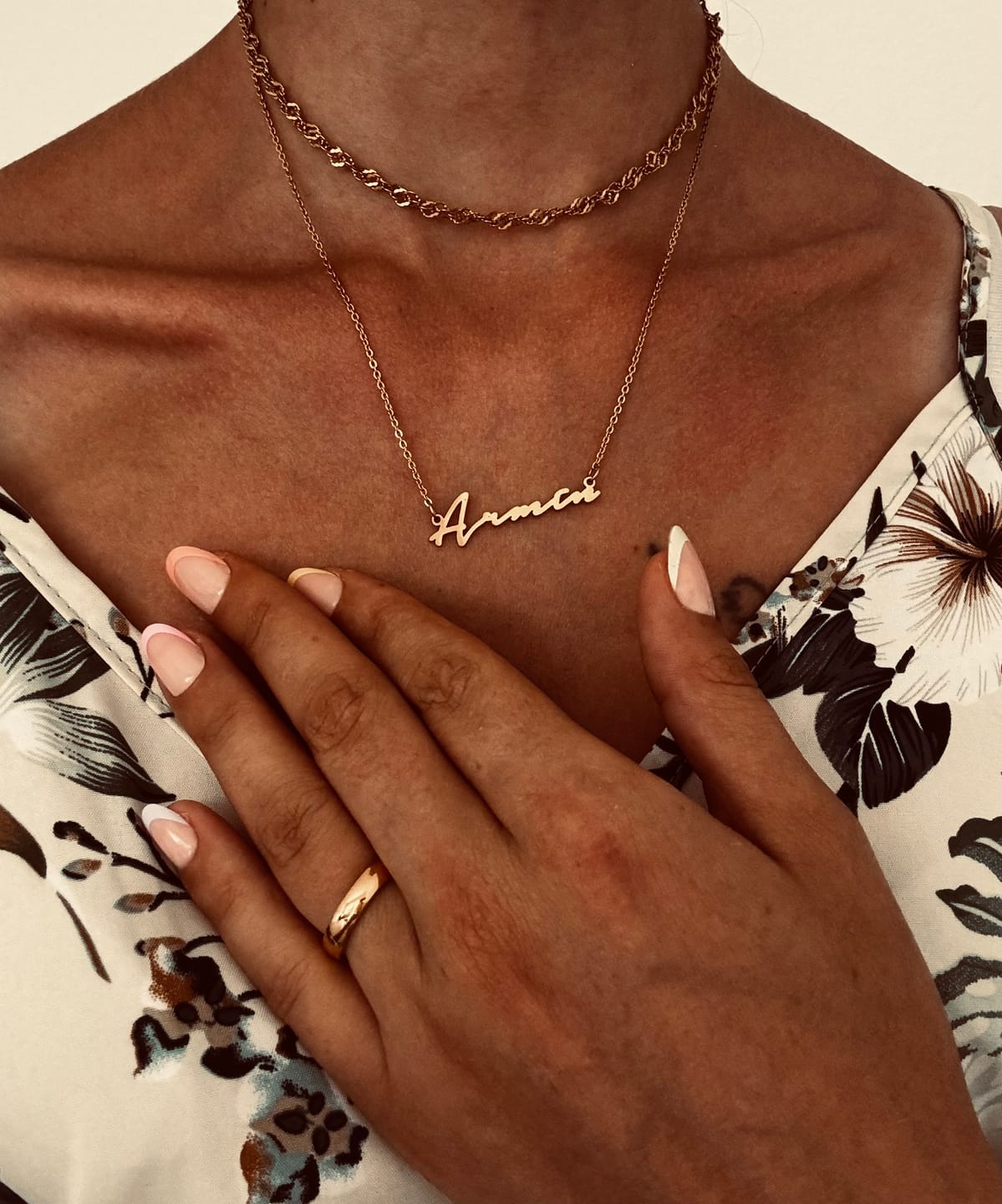 Customer photo review of Signature Namenskette | 18K vergoldet