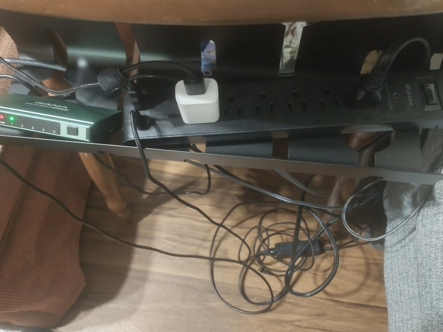 Customer photo review of Under Desk Cable Tray