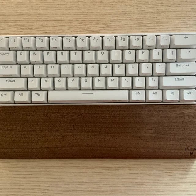 Customer photo review of American Black Walnut Keyboard Palm Rest