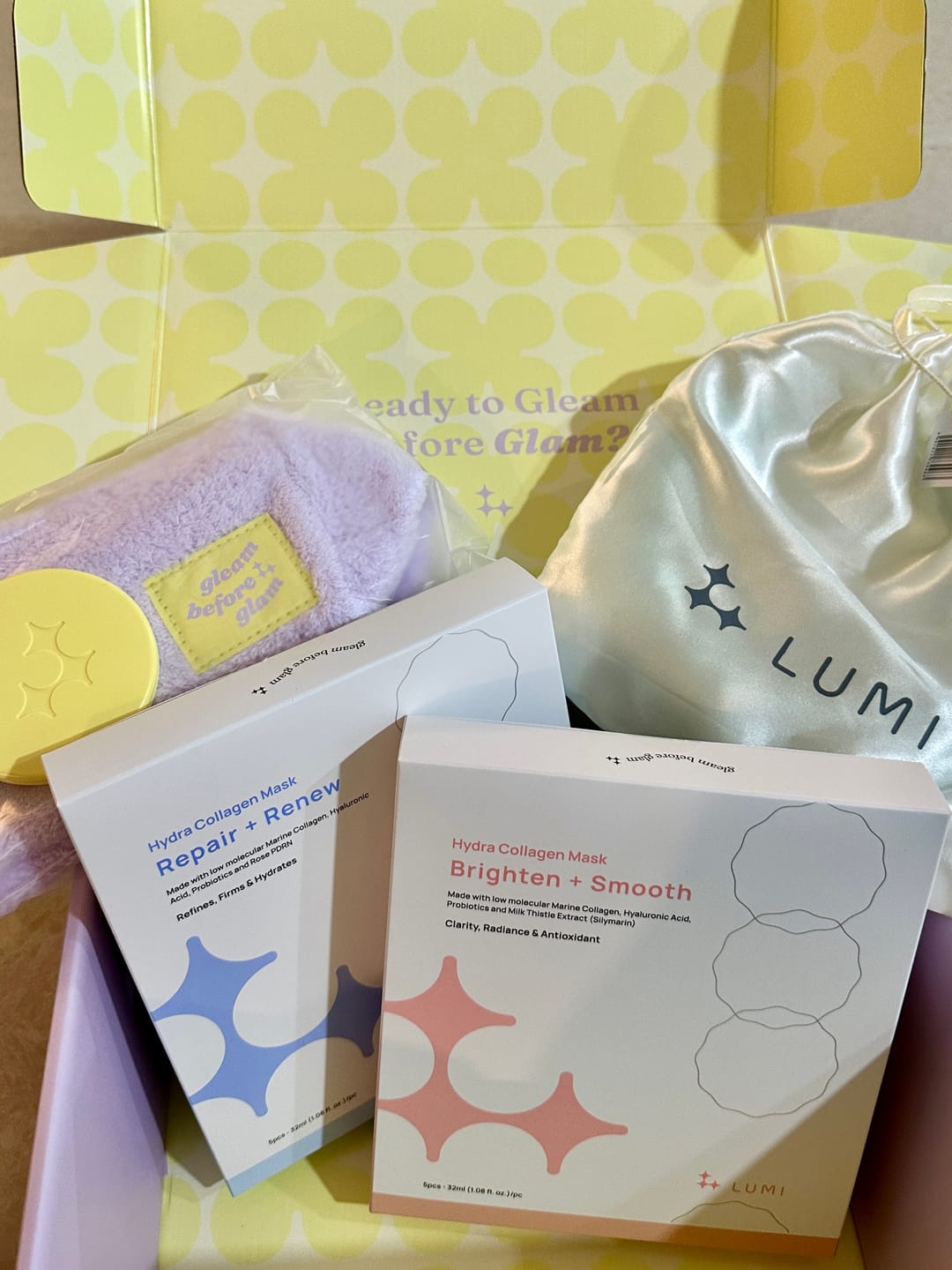 Customer photo review of Hydra Collagen Mask Brighten + Smooth