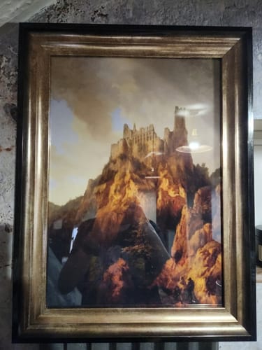 Customer photo review of View of Saint-Ulrich Castle in Ribeauville, vintage artwork by Domenico Quaglio the Younger, vintage art, A3 (16x12") Poster Print