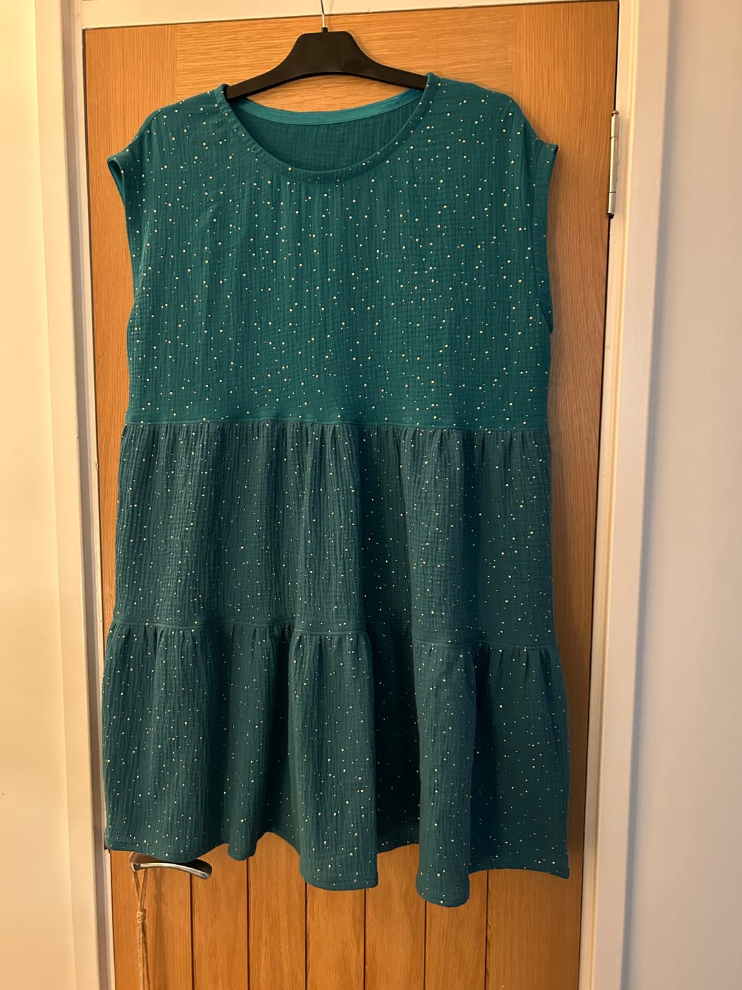 Customer photo review of Gold Speckled Double Gauze Fabric