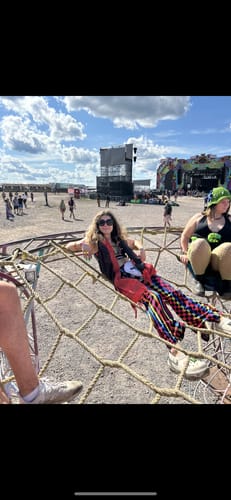 Customer photo review of Disco Duality Bell Bottoms Set