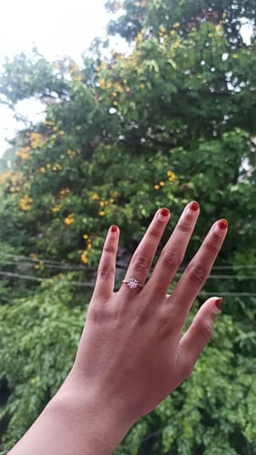 Customer photo review of Silver Zircon Vintage Ring