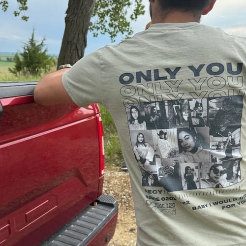 Customer photo review of Custom Only You Photo Tee/Crewneck/Hoodie