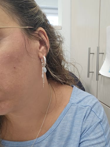 Customer photo review of עגילי אקוומרין  5 ב-1 | Mermaid