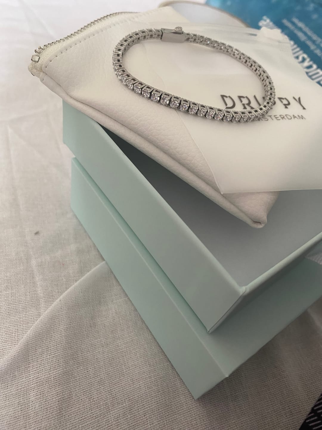 Customer photo review of TENNISBOY BRACELET. - 3MM WHITE GOLD