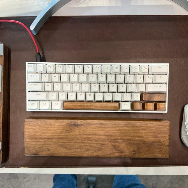 Customer photo review of American Black Walnut Keyboard Palm Rest