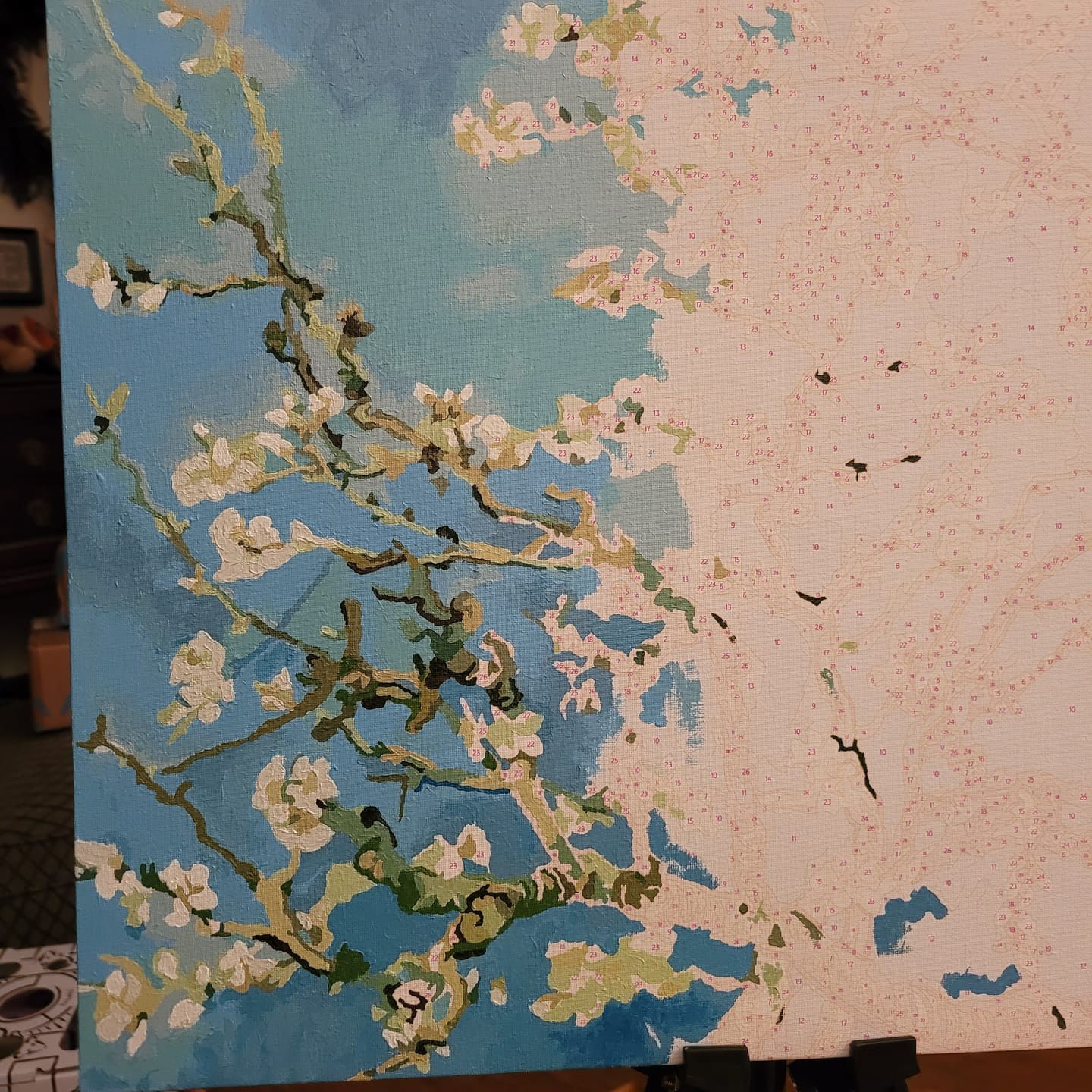 Customer photo review of Almond Blossom - Paint by Numbers