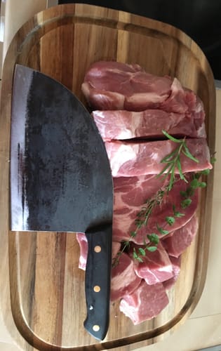 Customer photo review of Handgeschmiedetes Kochmesser - Black