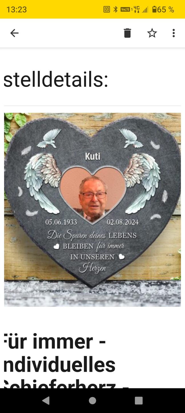 Customer photo review of Für immer - Individuelles Schieferherz