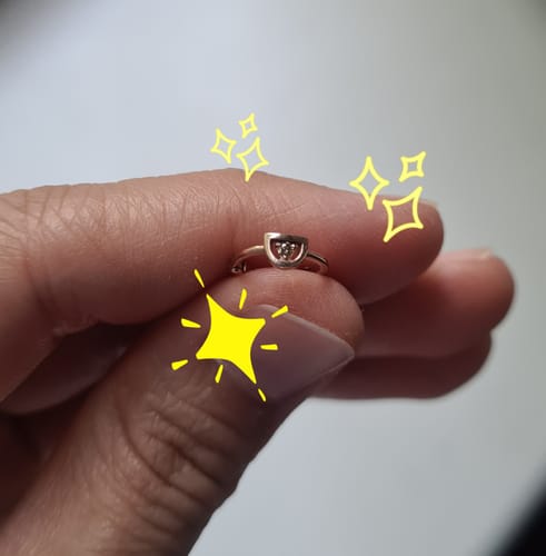 Customer photo review of Miss. Doux Gold Earring JDRERYF464S