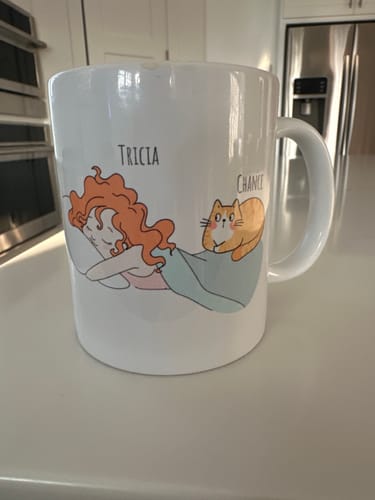 Customer photo review of Personalized Cat Mug